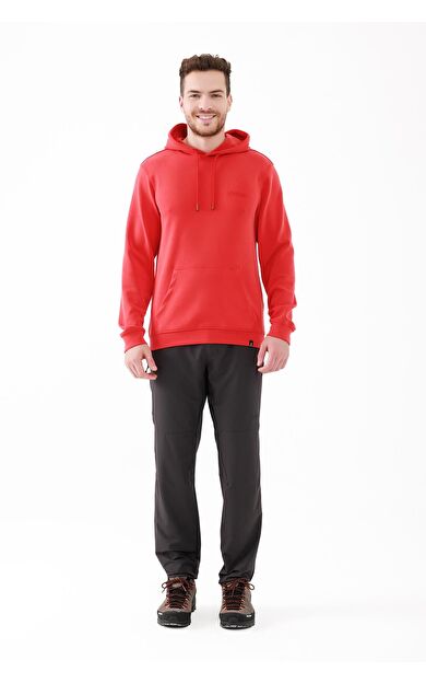 2AS Oliver Erkek Kapüşonlu Sıfır Yaka Sweatshirt Kırmızı