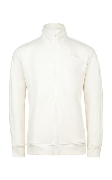 2AS Oreste Erkek İnterlok Tam Fermuarlı Sweatshirt Beyaz