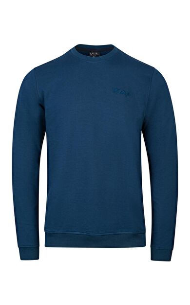 2AS Orlando Erkek İnterlok Sıfır Yaka Sweatshirt Lacivert