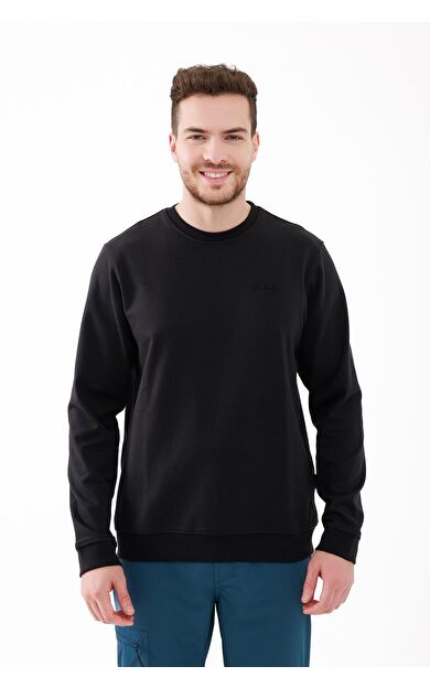 2AS Orlando Erkek İnterlok Sıfır Yaka Sweatshirt Siyah