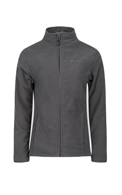 2AS Peridot Tam Fermuarlı Kadın Polar Sweatshirt Antrasit