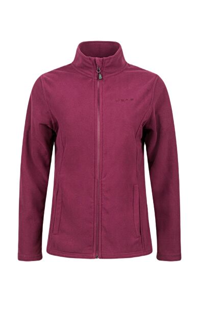 2AS Peridot Tam Fermuarlı Kadın Polar Sweatshirt Mor