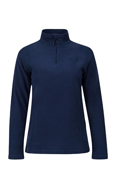 2AS Pinna Yarım Fermuarlı Kadın Polar Sweatshirt Lacivert
