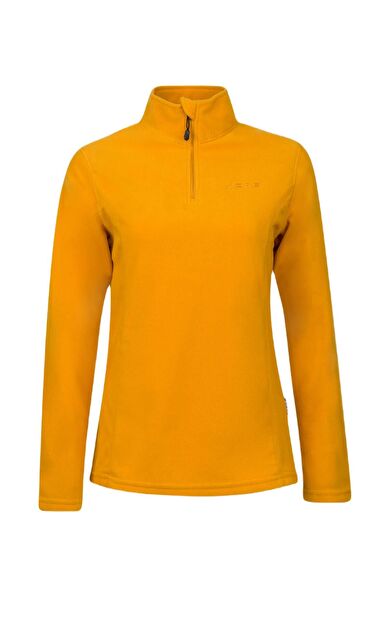 2AS Pinna Yarım Fermuarlı Kadın Polar Sweatshirt Koyu Sarı
