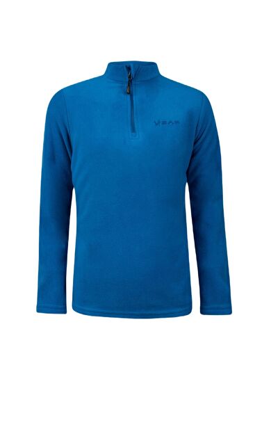 2AS Potra Yarım Fermuarlı Çocuk Polar Sweatshirt Mavi