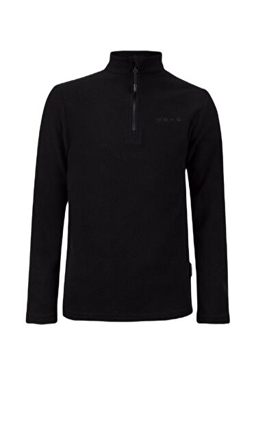 2AS Potra Yarım Fermuarlı Çocuk Polar Sweatshirt Siyah