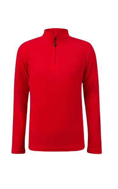 2AS Potra Yarım Fermuarlı Çocuk Polar Sweatshirt Kırmızı