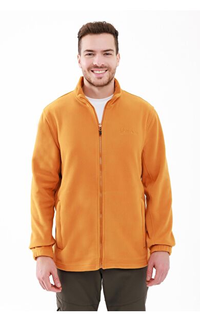 2AS Saka Tam Fermuarlı Erkek Polar Swetshirt Altın