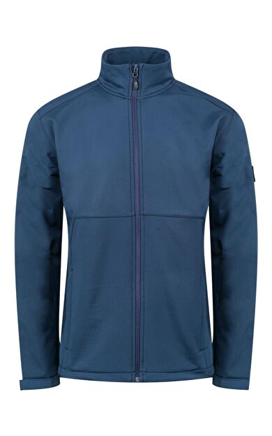 2AS Samuel Erkek Softshell Kareli Ceket Mavi