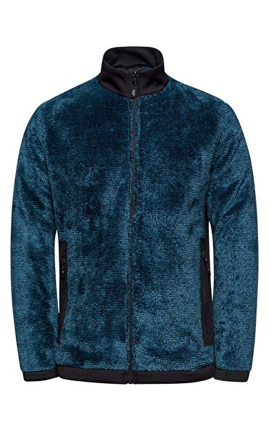 2as San Diago Erkek Tam Fermuarlı Çizgili Polar Lacivert