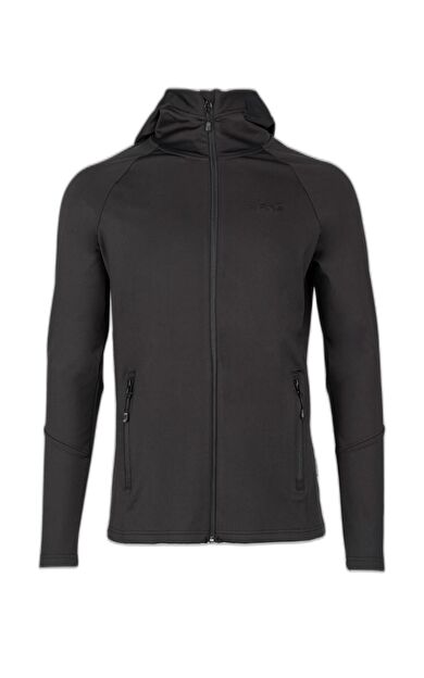 2AS Selenge Fermuarlı Kapşonlu Sweat Siyah
