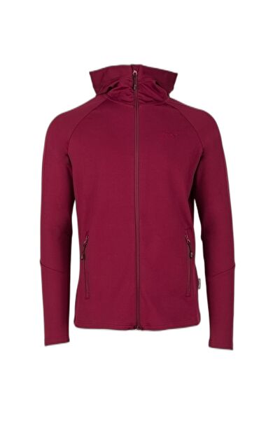 2AS Selenge Fermuarlı Kapşonlu Sweat Bordo