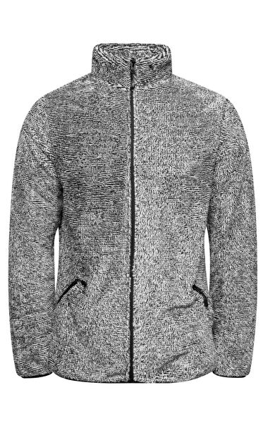 2AS Siena Erkek Tam Fermuarlı Çizgili Polar Kemik