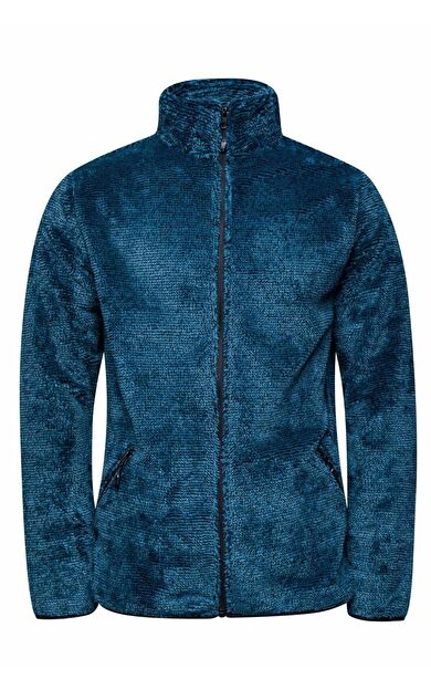 2AS Siena Erkek Tam Fermuarlı Çizgili Polar Lacivert