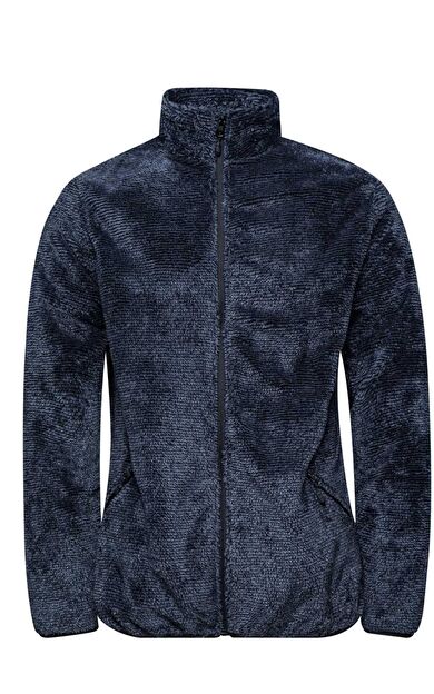 2AS Siena Erkek Tam Fermuarlı Çizgili Polar Siyah