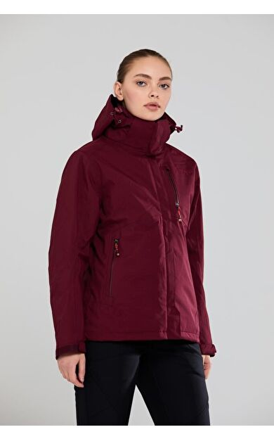2AS Sparkle 3in1 Kadın Mont Koyu Kırmızı