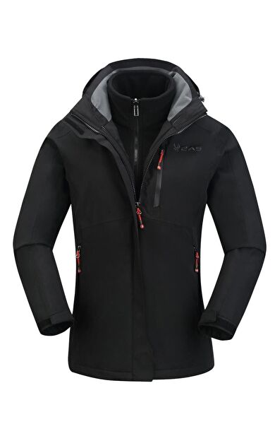 2as Sparkle Woman 3in1 Kadın Ceket Siyah