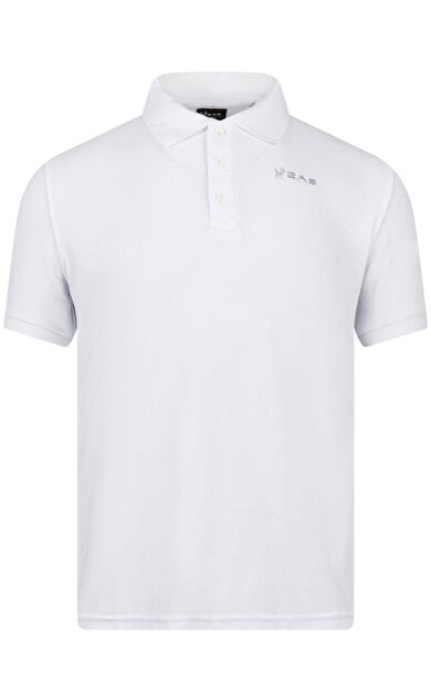 2AS Teal Polo Yaka Erkek Tişört Beyaz