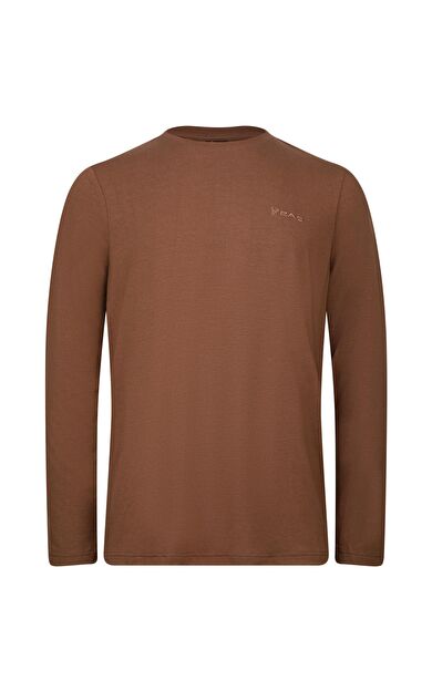 2AS Vernon Erkek Uzun Kol Viloft T-Shirt Kahverengi