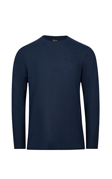 2AS Vernon Erkek Uzun Kol Viloft T-Shirt Lacivert