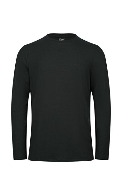 2AS Vernon Erkek Uzun Kol Viloft T-Shirt Siyah