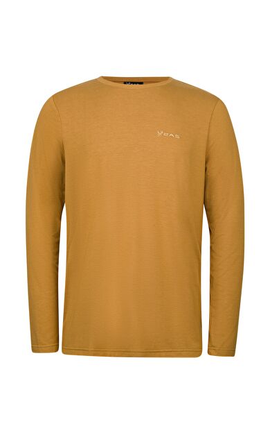 2AS Vernon Erkek Uzun Kol Viloft T-Shirt Açık Kahverengi