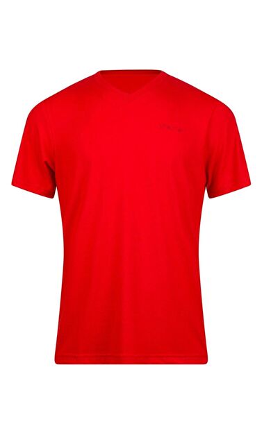 2AS Victor Erkek Viloft V Yaka T-Shirt Kırmızı