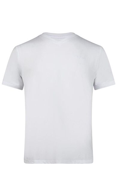 2AS Victor Erkek Viloft V Yaka T-Shirt Beyaz