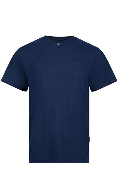 2AS Victor Erkek Viloft V Yaka T-Shirt Lacivert