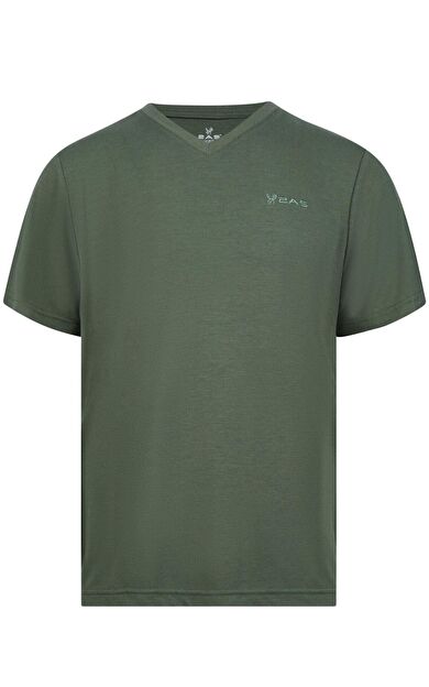 2AS Victor Erkek Viloft V Yaka T-Shirt Haki