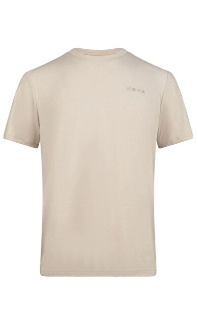 2AS Winson  Erkek Viloft Sıfır Yaka T-Shirt Bej