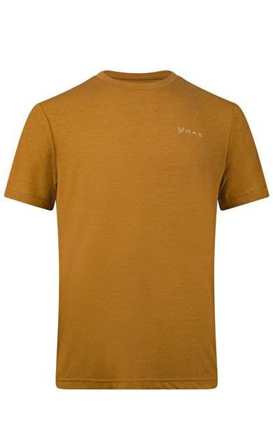 2AS Winson  Erkek Viloft Sıfır Yaka T-Shirt Açık Kahverengi