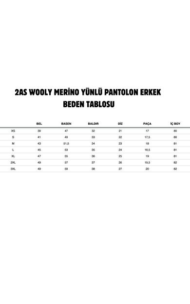 2AS Wooly Merino Yünlü Erkek Pantolon Gri