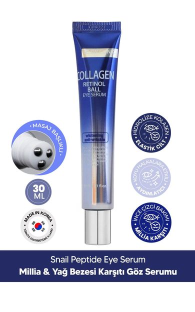 Millia Yağ Bezesi Karşıtı Soğutucu başlık Retinol Göz Serumu 3W Clinic Collagen Retinol Eye Serum