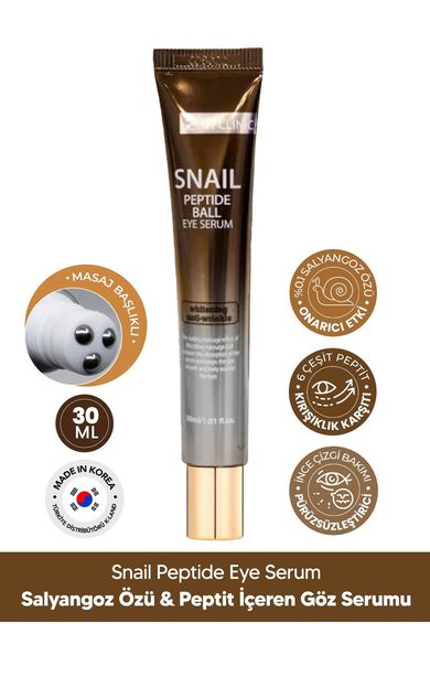 Onarıcı Salyangoz Özü ve Peptit İçeren Masaj Başlıklı Göz Kremi 3W Clinic Snail Peptide Eye Serum