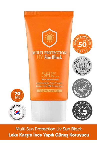 Yüksek Koruma Sağlayan Ince Yapıda Spf50+ Pa +++ Multi Sun Protection Uv Sun Block