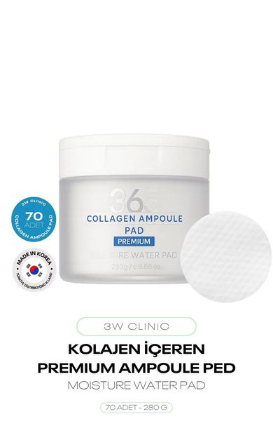 Kolajen İçeren Serum Ped 3W Clinic Collagen Amppule Pad 70 ADET