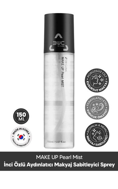 İnci Özlü Aydınlatıcı Etkili Makyaj Sabitleyici Sprey Make Up Pearl Mist 150 ml