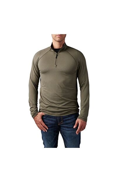 5.11 STRATOS 1/4 KISA FERMUAR SWEAT RANGER YESIL
