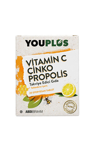 Youplus Vitamin C Çinko Propolis 20 Efervesan Tablet
