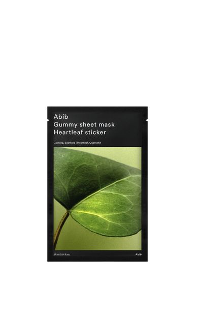 Abib Gummy Sheet Mask Heartleaf Sticker Hassas Cilt İçin Yatıştırıcı Kağıt Yüz Maskesi 27 ml