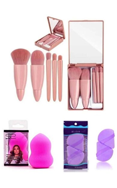 9 Parça Makyaj Taşınabilir Çanta Boy Bakım Seti