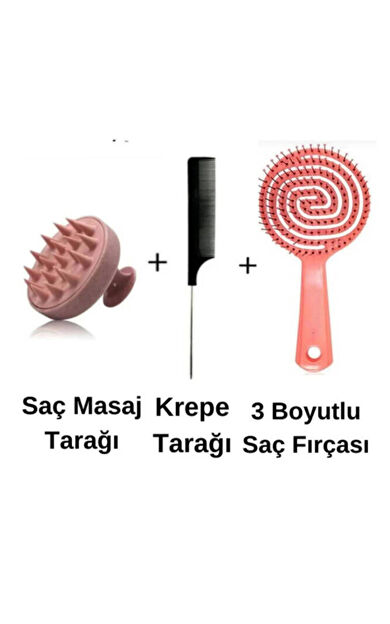 Pro Üç Boyutlu Oval Saç Fırçası Şekillendirici Tarak Krepe Şiş Tarağı Silikon Masaj Tarağı