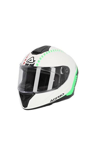 Acerbis Krapon 22-06 Kask Beyaz Yeşil