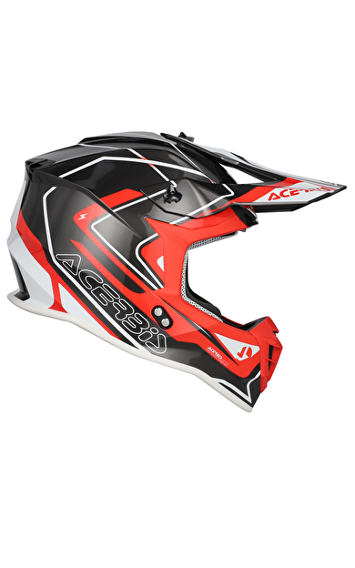 Acerbis Lınear Kask 2206 Gri Kırmızı