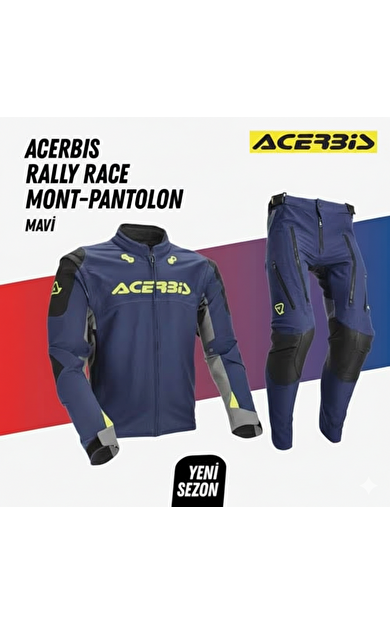 Acerbis Rally Race Mavi Mont & Mavi Pantolon Takımı