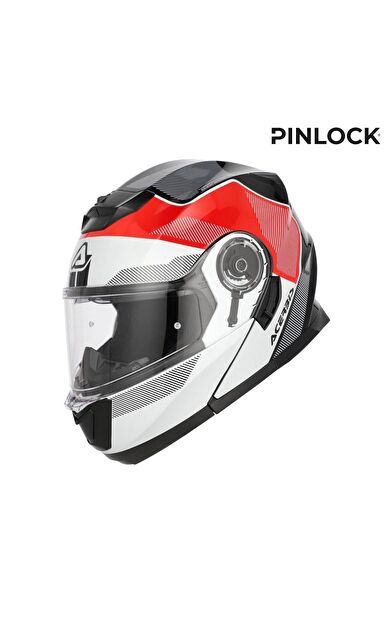 Acerbis Serel 22-06 Kask Beyaz Kırmızı