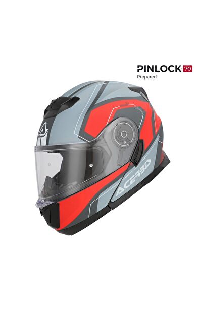 Acerbis Serel 22-06 Kask Gri Kırmızı