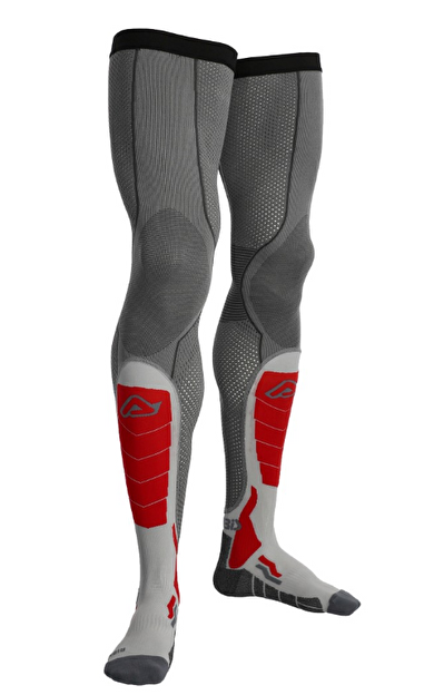Acerbis X-Leg Vented Pro Çorap Gri Kırmızı