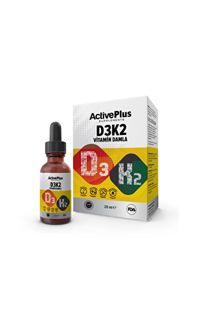 ActivePlus D3K2 Damla Takviye Edici Gıda 20 ml